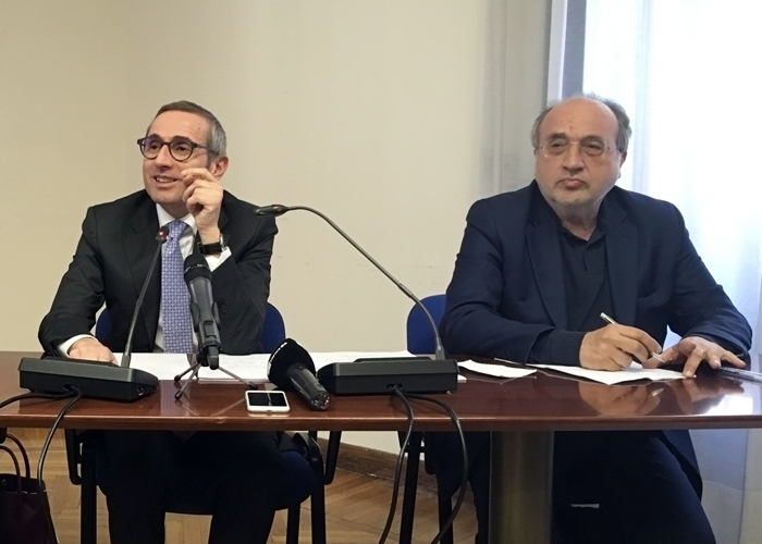 Raffaele Lorusso e Giuseppe Giulietti segretario generale e presidente della Fnsi