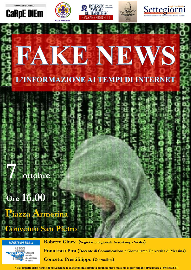 Corso formazione Fake News Piazza Armerina