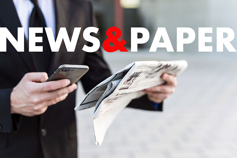 News and paper: leggere news online su telefono e su giornali di carta stampata