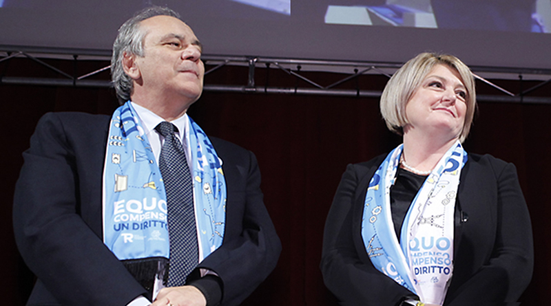 Armando Zambrano, presidente Rpt, e Marina Calderone, presidente Cup