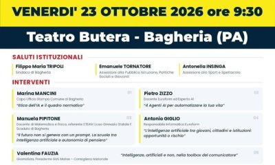 "Bagheria AI": patrimonio, intelligenza artificiale e futuro digitale. Il 23 ottobre al teatro Butera al Digital meet